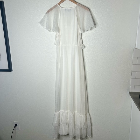 Lulus Sweetest Delight White Ruffled Short Sleeve Maxi - Picture 6 of 6